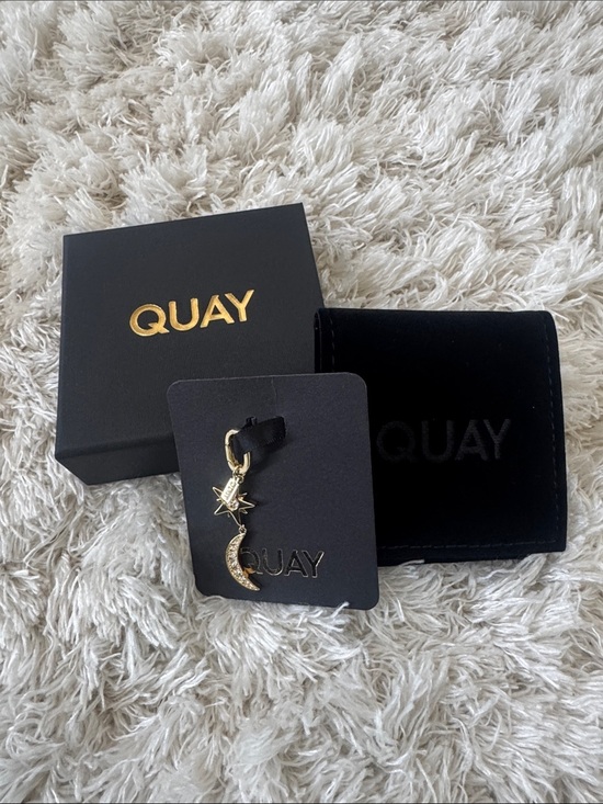 Quay Australia Jewelry - Quay Australia Gold Star and Crystal Crescent Charm